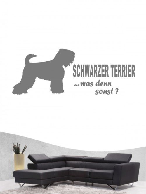 Schwarzer Terrier 7 - Wandtattoo