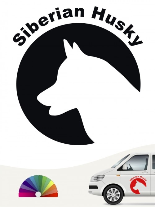 Siberian Husky Hundeaufkleber von anfalas.de