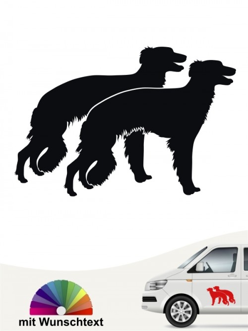 Hunde-Autoaufkleber Silken Windsprite 2 von Anfalas.de