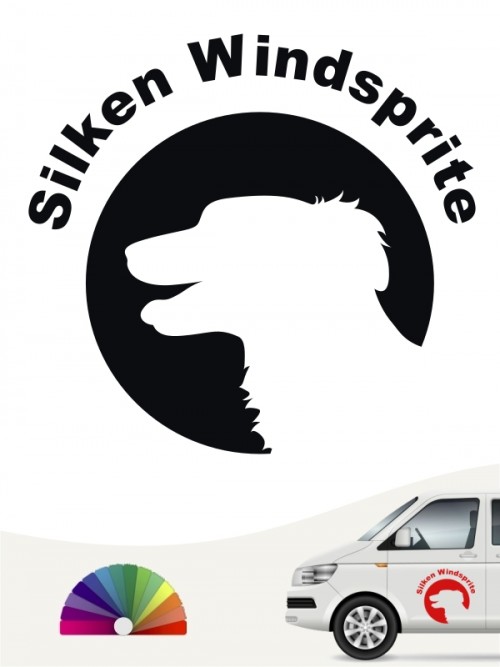 Hunde-Autoaufkleber Silken Windsprite 44 von Anfalas.de