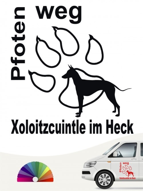 Xoloitzcuintle Autoaufkleber Pfoten weg anfalas.de