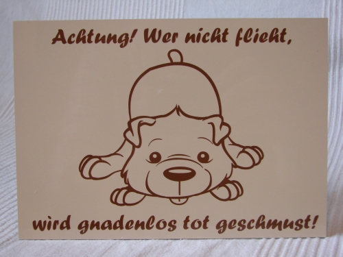 Hundeschild süsser Comic Hund Anfalas.de