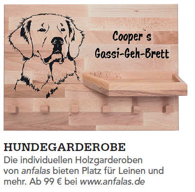 Leinengarderobe mit Hundemotiv anfalas.de