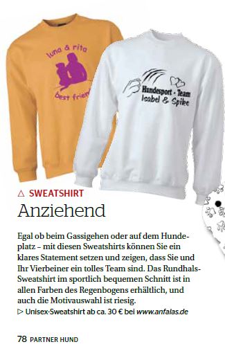 Sweatshirt für Hundehalter anfalas.de